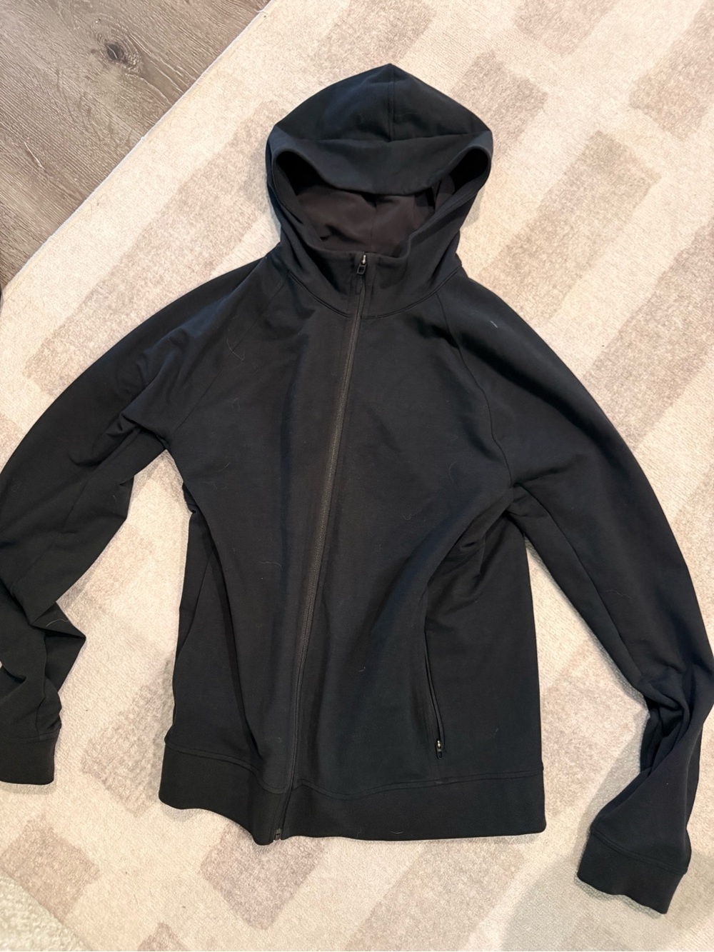lululemon athletica Black Hooded Full-Zip Utility Jacket